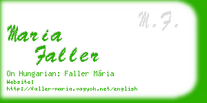 maria faller business card