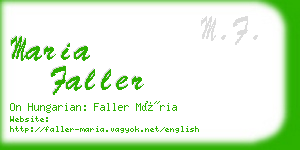 maria faller business card